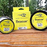 Vista 3 de Seaguar InvizX, línea de pesca multiespecie para lanzamiento, cebo vivo, agua dulce, 100% fluorocarbono, transparente, varios tamaños
