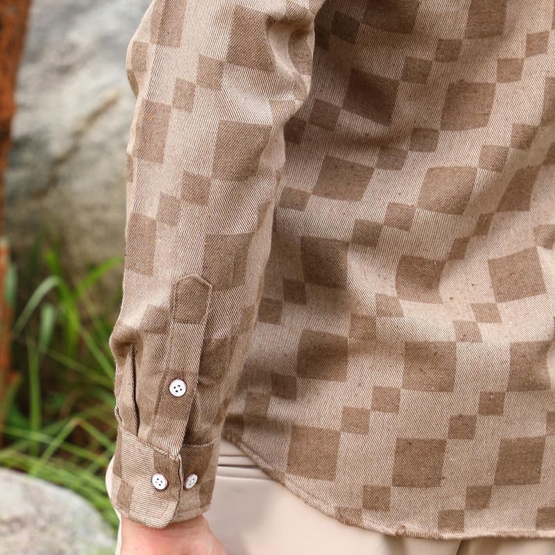 Image of CAHOOT Men's Solid Utility Shirt | Casual Wear | Spread Collar | Long Sleeve | Button Closure | Shirt Crafted with Comfort Fit for Everyday Wear