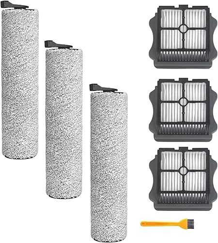 Hot Replacement Roller Brush and Filter Kit, Compatible for Tineco Floor One S3 and IFloor 3 Cordless Wet Dry Vacuum(As show-02)