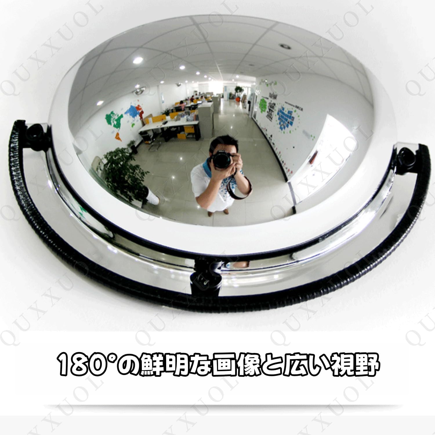 ガレージミラー 1/4球面鏡 アクリル安全ミラー 凸面鏡 事故防止に スーパーマーケット盗難防止 店舗、オフィス、工場、倉庫、駐車場