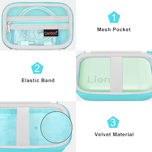 Miniatura 5 de Canboc Liene - Funda rígida para impresora fotográfica de 2 x 3 pulgadas mini caja de impresora instantánea portátil instantánea bolsa de malla con