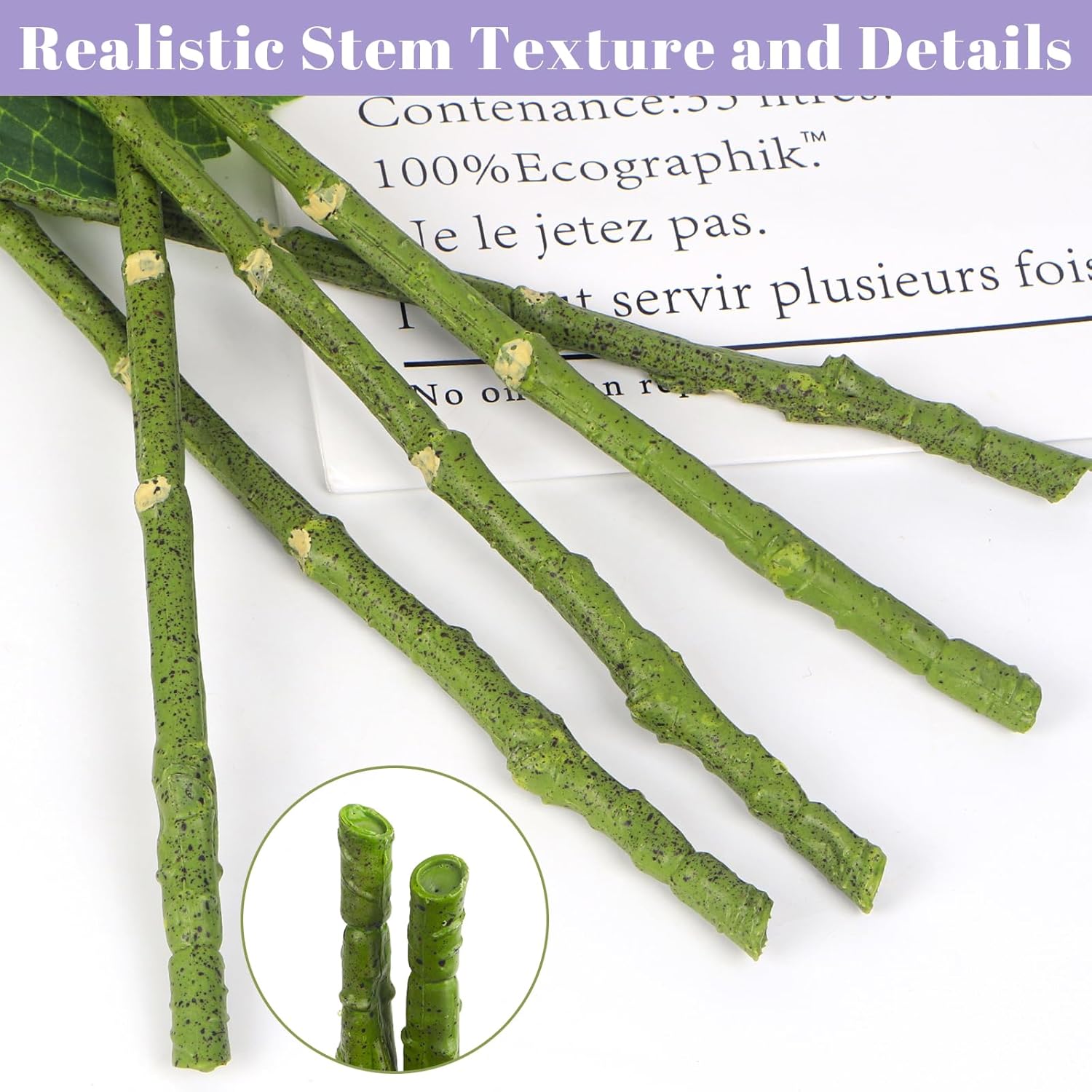 Kmise Hydrangea Artificial Flowers, 22” Real Touch Lifelike Latex Hydrangeas, Large Faux Hydrangea for Home Decor Wedding Bouquets, Purple, 3pcs - Image 4