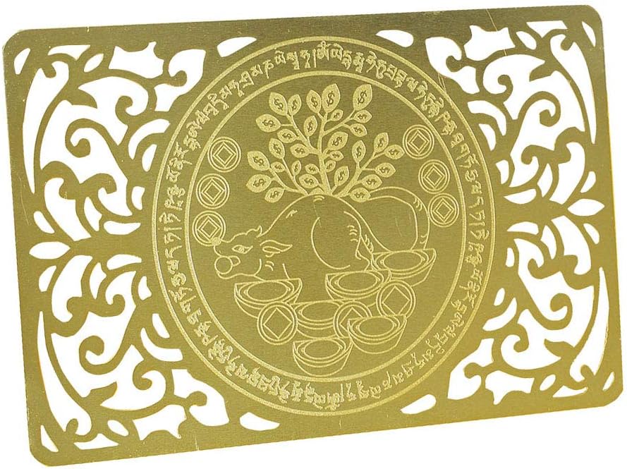 Feng Shui Wealth-Bringing Mongoose Gold Talisman Card W4124