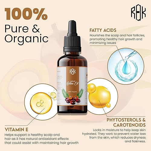 Miniatura 2 de RAQK Aceite de batana para el crecimiento del cabello, aceite natural para el cuero cabelludo para fortalecer, reparar el cabello dañado y fomentar