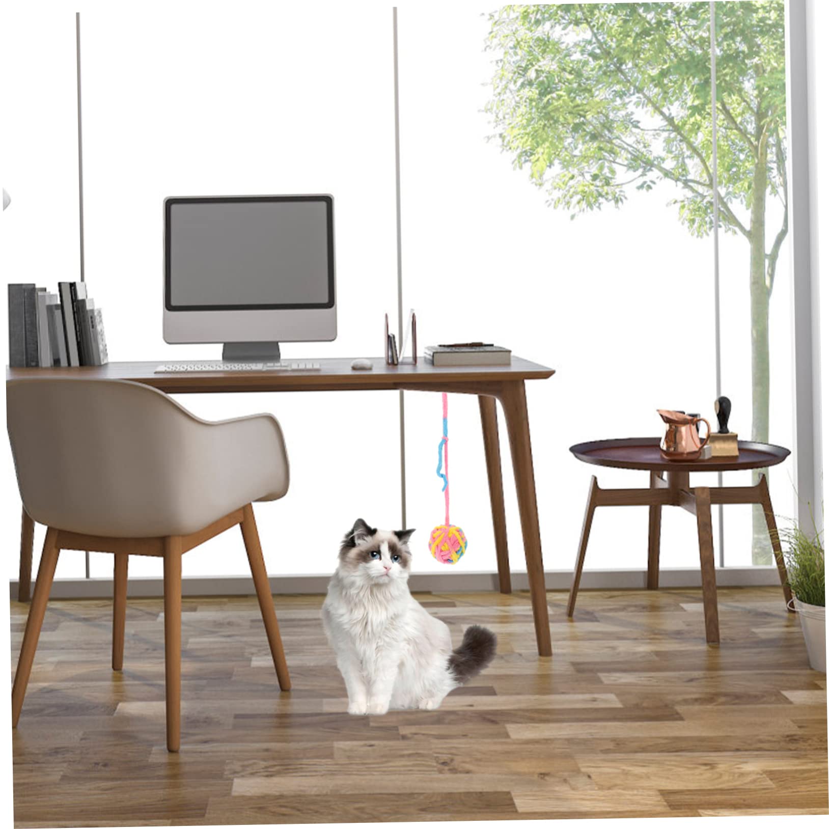 VANZACK 20stücke Interaktive Katzenspielzeugbälle Bunte Kratzbälle Für Katzen Für Indoor-Spiel Und Krallenpflege Mit Und Farbenfrohen Fäden Für Kätzchen Und Erwachsene Katzen