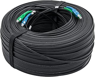 10Gtek FTTH Cable Single Fiber Indoor/Outdoor Optical Fiber Drop Cable