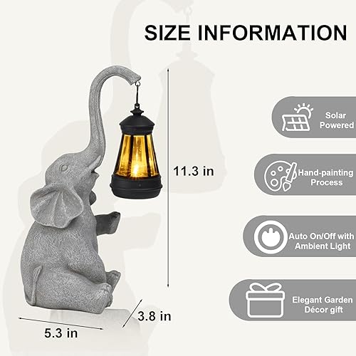 Miniatura 4 de DiliComing Estatua de jardín de dragón solar, lindo dragón bebé sosteniendo un tarro solar, decoración de césped al aire libre, escultura de dragón