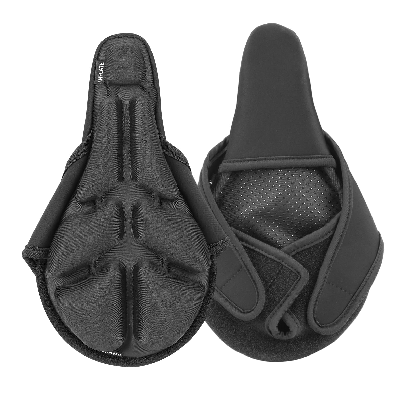 JFT Bike Seat Cushion - Soft Inflatable Air Cushion Bicycle Seat Cover with Adjustable Pressure - Extra Padding for Comfortable Rides - Ideal for