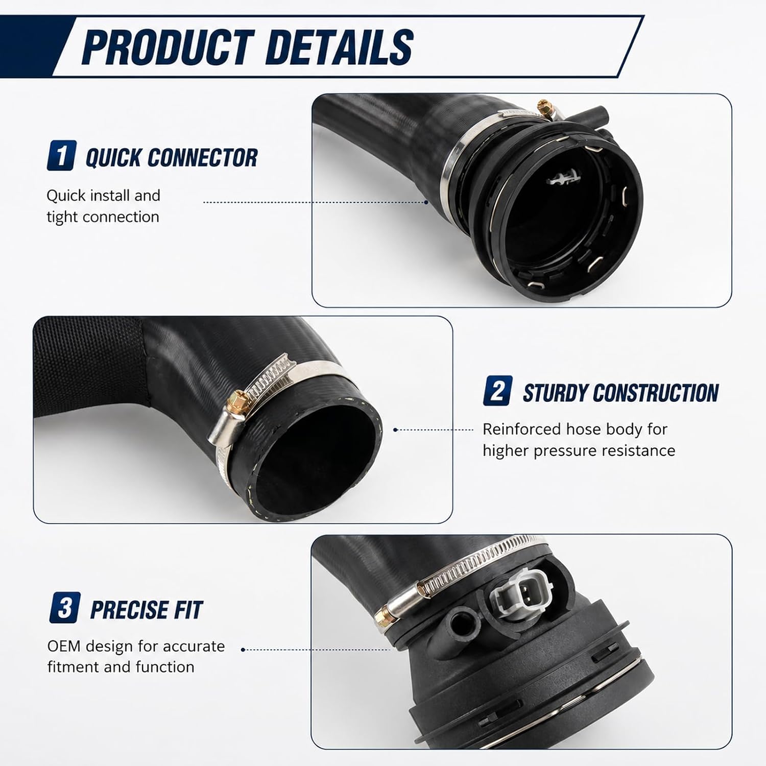 Turbo Intercooler Outlet Tube Hose Compatible With Ford F-250 F-350 Super Duty 6.7L for PowerStroke Engine 2017-2019 Replaces# HC3Z-6F073-B