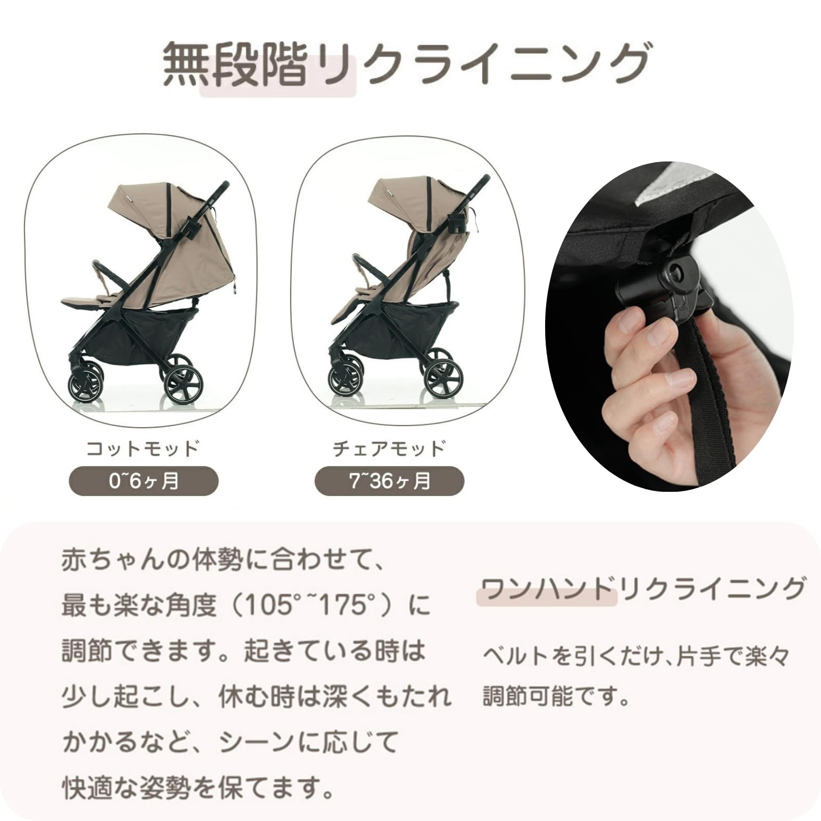 Amazon.co.jp: SOFTSEA ベビーカー 折りたたみ バギー 軽量 コンパクト