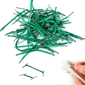 25mm Treasury Tags Plastic Ends Paper Fasteners Green String Tag Paper Binders Binder Document Ties (Pack Of 1000