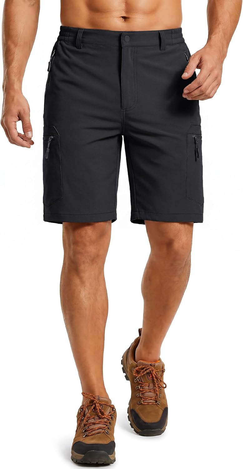 TACVASEN Men's Hiking Cargo Shorts 10" Quick Dry Lightweight Work Fishing