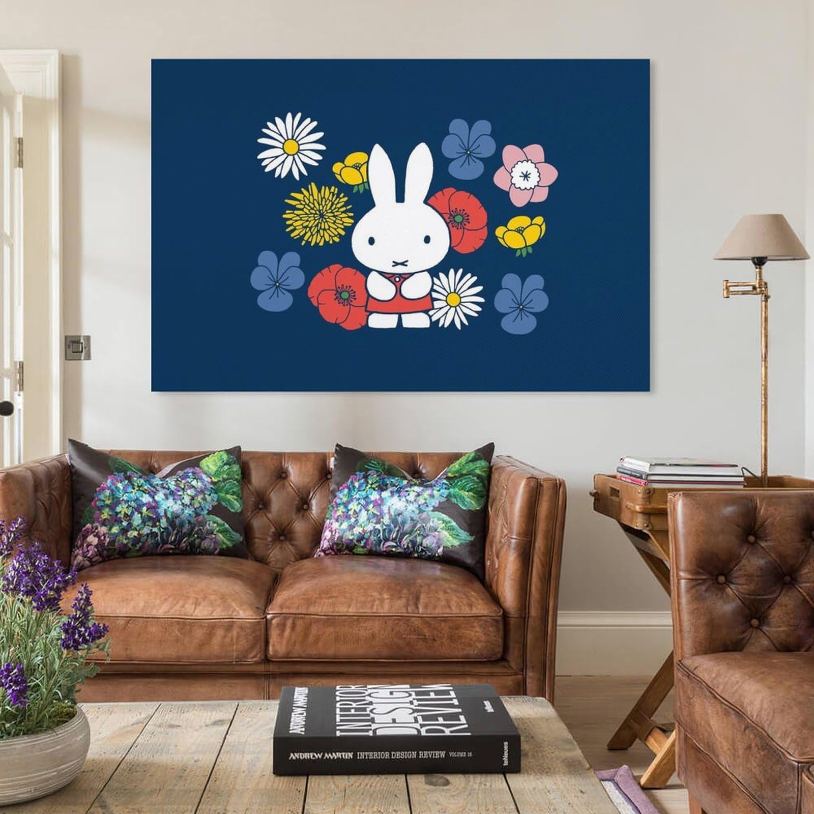 Amazon.co.jp: ミッフィー 花柄 アートポスター 飾り絵 かわいい