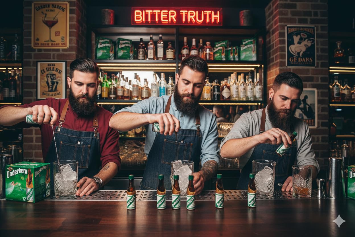 CG94 - Underberg Amaro Digestivo, Set da 36 Bottigliette da 2cl, Liquore Alle Erbe in Confezione Regalo Verde