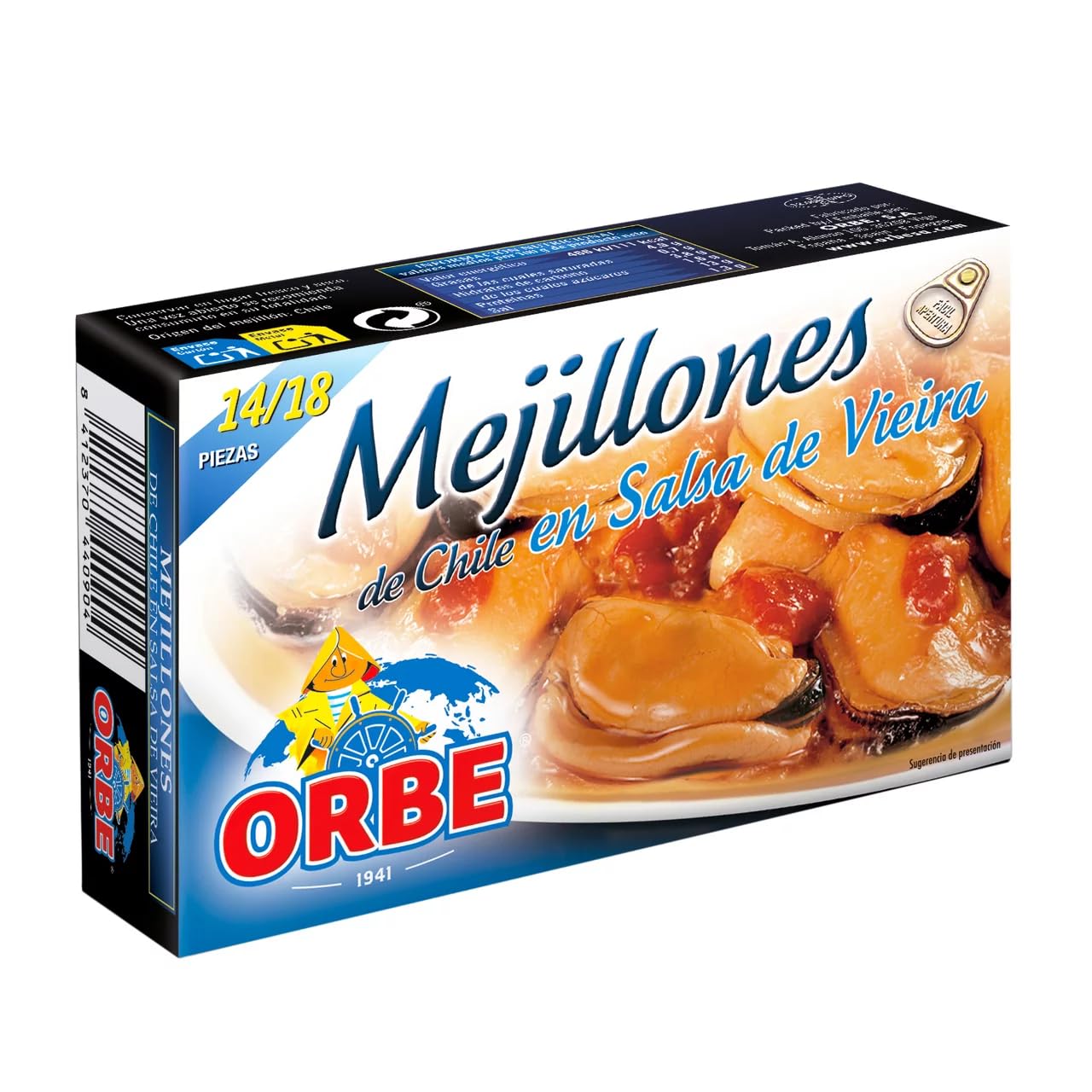 ORBE Miesmuscheln (14/18) in Jakobsmuschelsauce Dose 69 g. 9er-Packung.