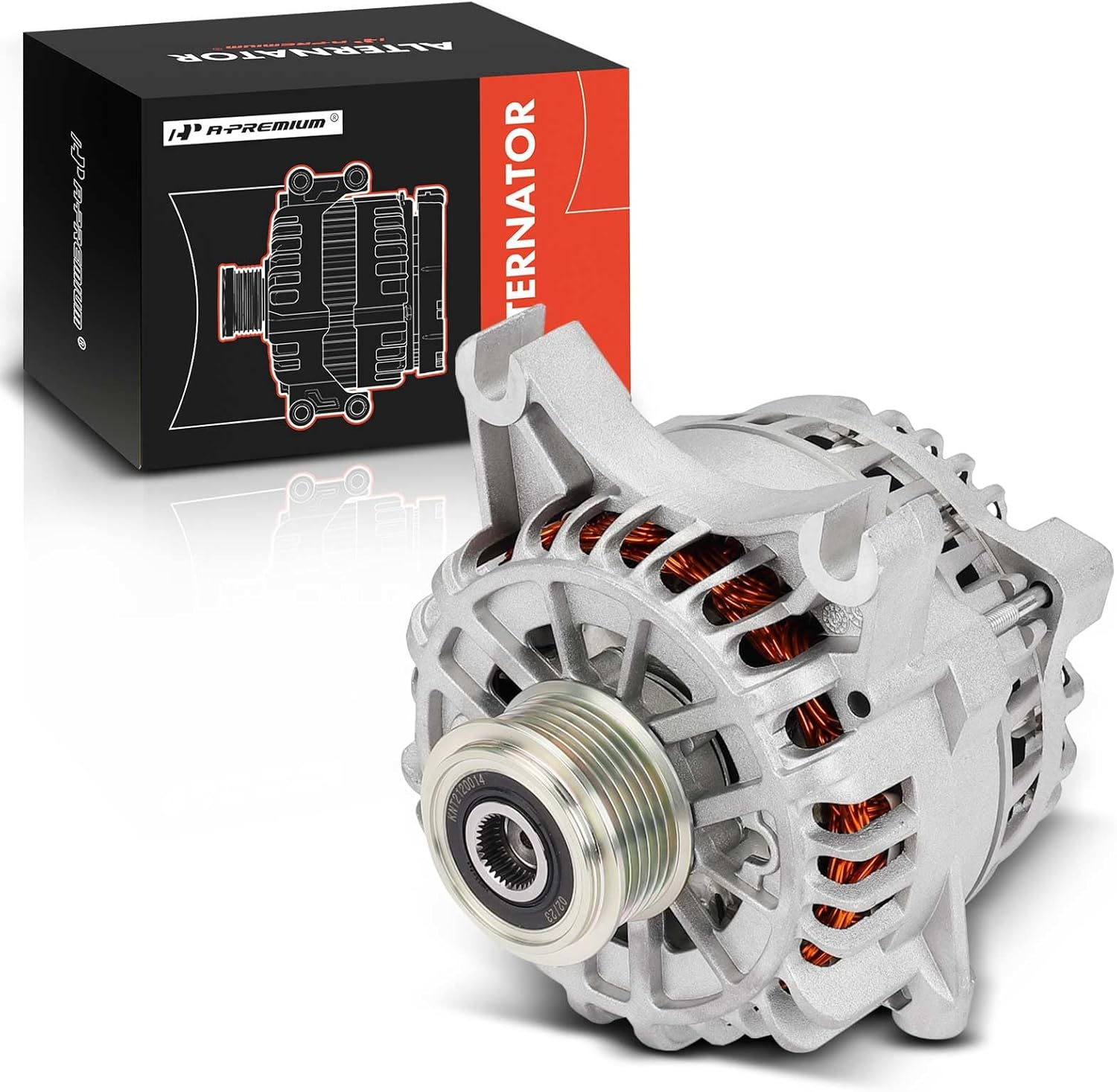 A-Premium Alternator Compatible with Ford Expedition 2003-2004 V8 4.6L 5.4L & Lincoln Navigator 2003-2004 V8 5.4L, 12V 135A 6 Groove Clutch Pulley Clockwise, Replace# 3L7Z10346BA 3L74BB