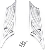 Vista 1 de HTTMT SLC001-E - Compatible con STREET GLIDE 1993-2013 Cubiertas de Pestillo de Alforja de Sillín de Billete Cromado