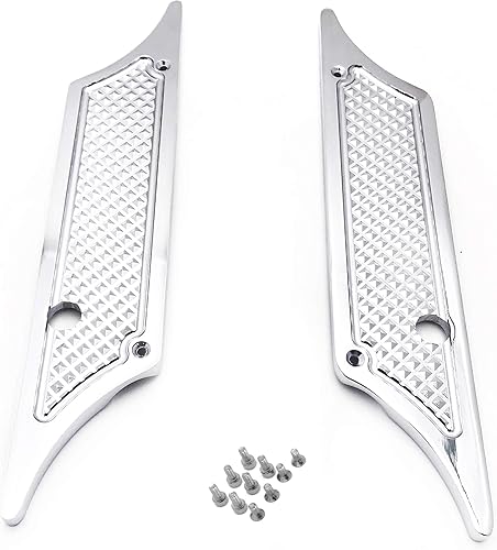 HTTMT SLC001-E - Compatible con STREET GLIDE 1993-2013 Cubiertas de Pestillo de Alforja de Sillín de Billete Cromado