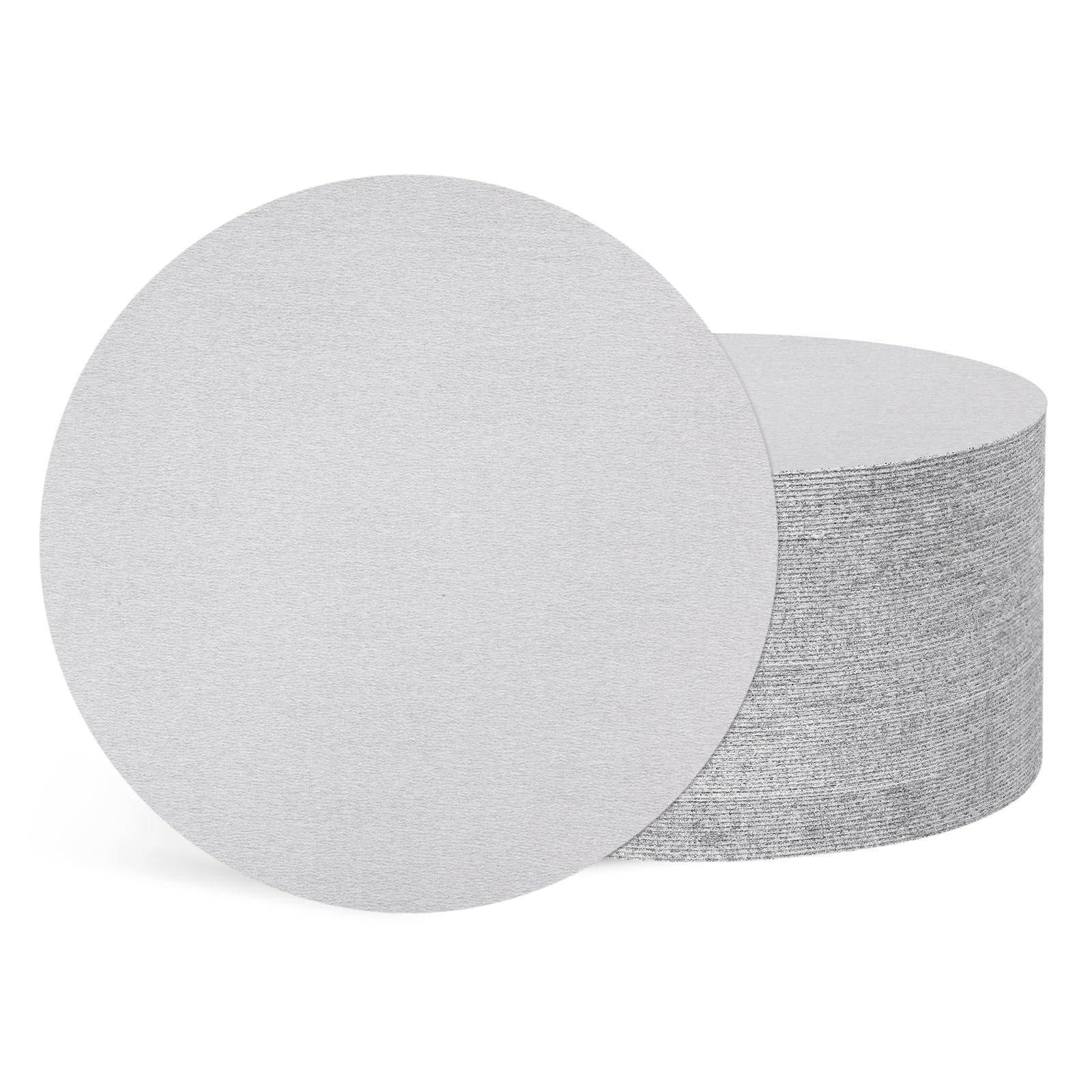 Kozelo 50 Pcs Sanding Discs 11 Inch 320 Grit Hook and Loop Random Orbital Sandpapers Suitable for Drywall Sander Wood Metal Furniture, White