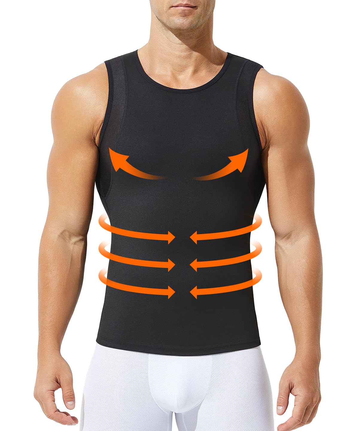 Mauro Kane Canotta Compressione Uomo Canotte Palestra Canottiere Uomo Contenitive Maglietta Dimagrante Snellente Maglia Shapewear, S~XXL - 1