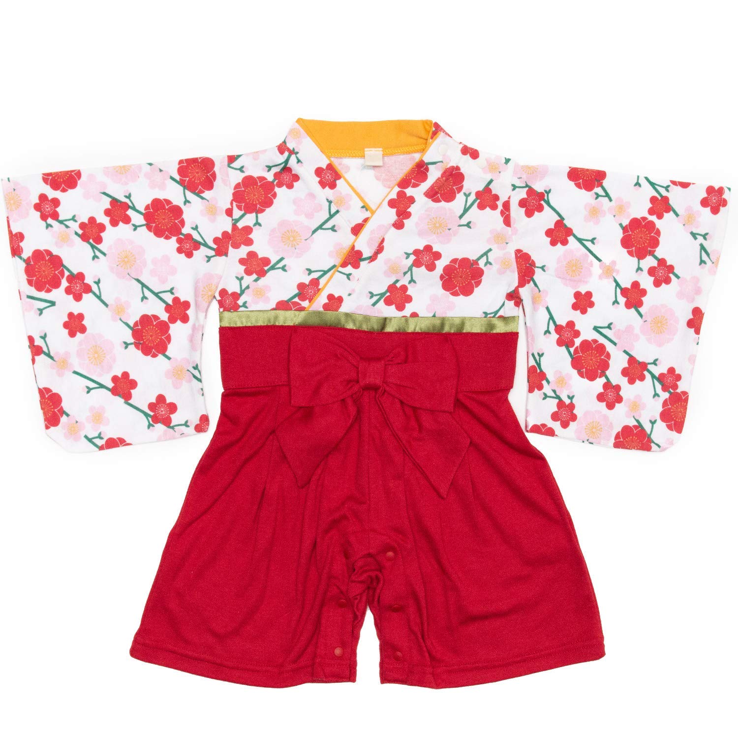 Baby Girls Kimono Rompers Hakama Coverall
