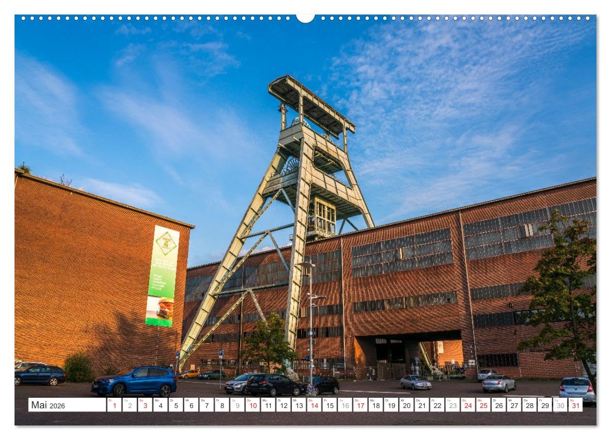 Die Zechen im Ruhrpott (hochwertiger Premium Wandkalender 2026 DIN A2 quer), Kunstdruck in Hochglanz: Die imposanten Relikte vergangener Tage im Ruhrpoot von Dortmund bis Moers (CALVENDO Orte)