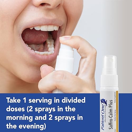 Miniatura 3 de Patient One Saffro-Calm Plus | Suplemento en aerosol oral para apoyar el estado de ánimo positivo y una respuesta saludable al estrés.* | Con