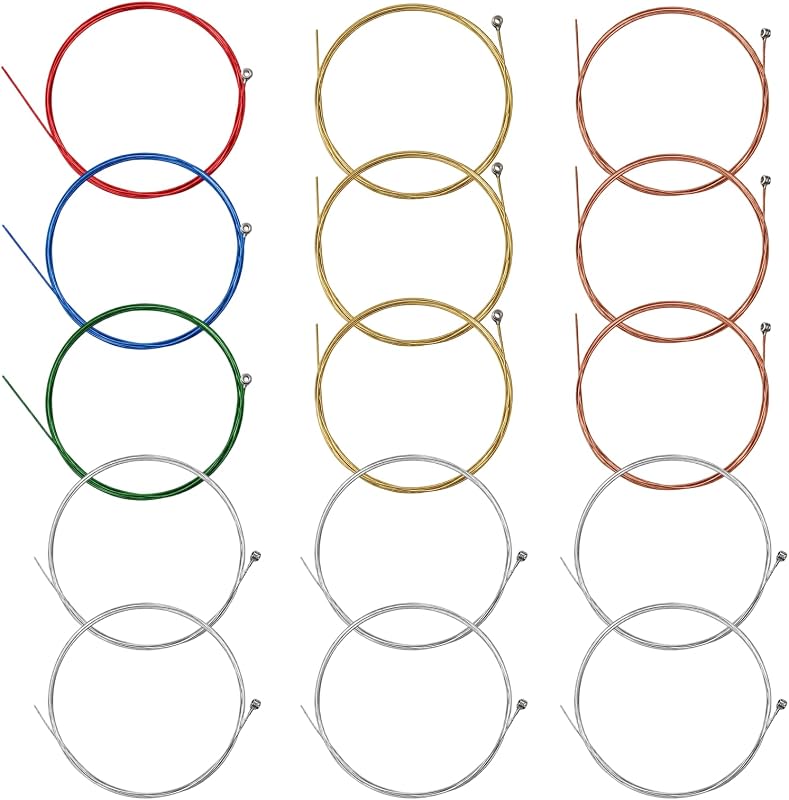 3 Sets of 6 Acoustic Guitar Strings, Replacement Bronze Strings | Acoustic Guitar Strings Kit Multicolor, Ideal for Beginners