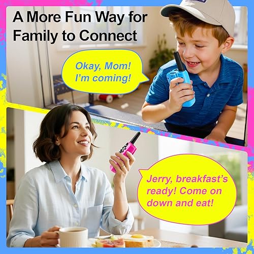 Miniatura 16 de Walkie Talkies para niños recargables, 2000 mAH duran 3-4 días, radios de 2 vías, juguetes para niños de 3 a 12 años para exteriores, campamento