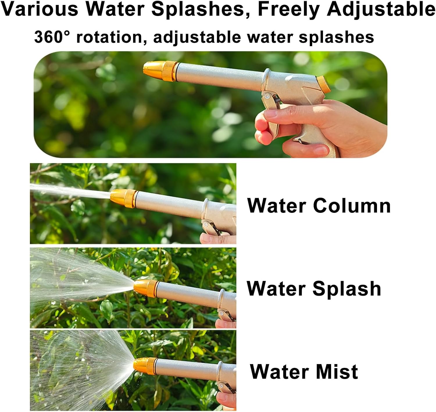 Aluminum Outdoor Water Column Fountain - Retro Faucet & Spray Gun, 27in Antifreeze Water Dispenser for Garden, Patio, Yard, Decorative Hydrant, Durable & Stylish