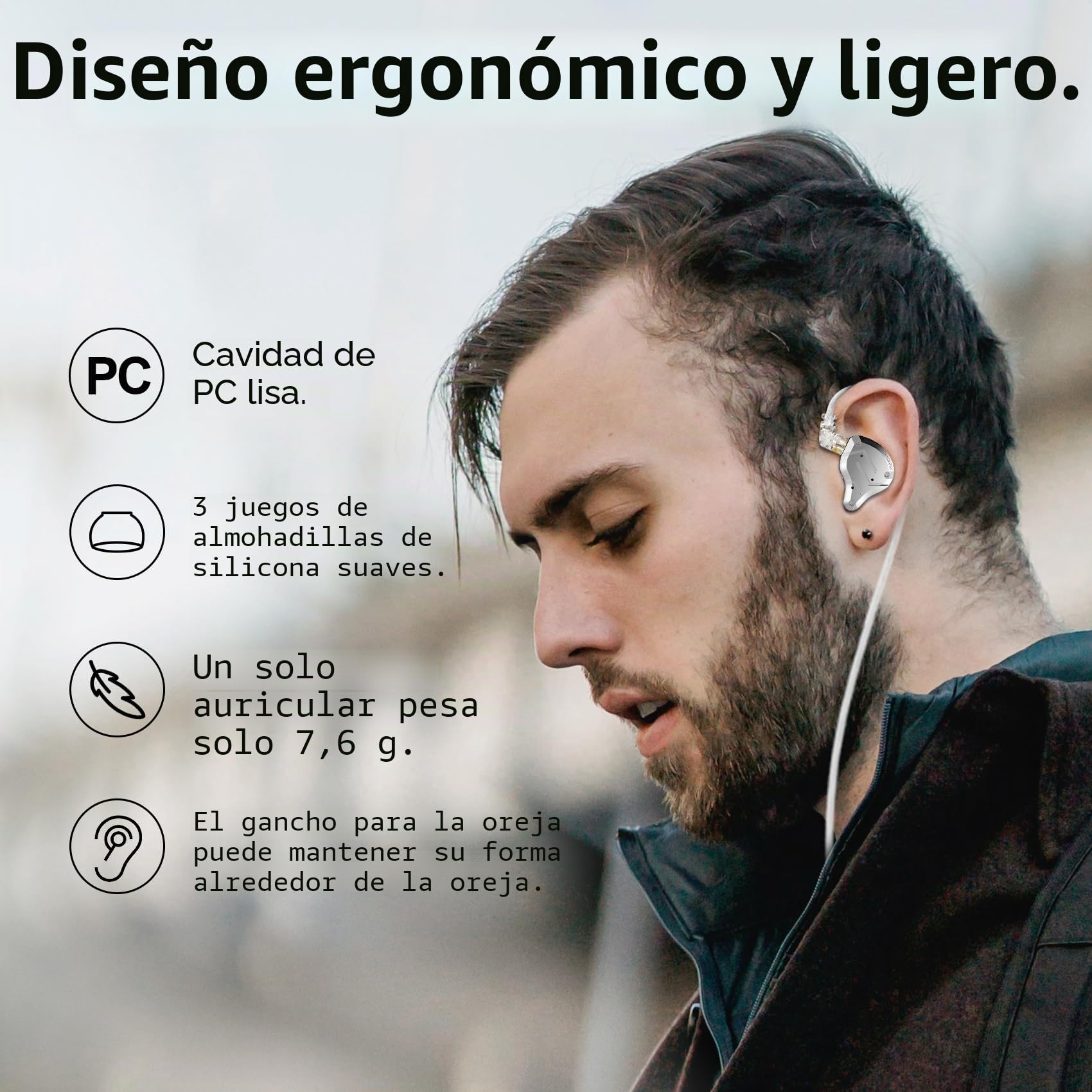 KINBOOFI KZ ZS10 Pro - Auriculares con Monitor de oído, in Ear Monitor HiFi KZ con Controladores 4BA y 1DD, KZ Mejorado ZS10 Pro con Cable Desmontable de 0,75 mm 2 Pines 6N OFC (Negro sin micrófono)