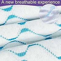 Vista 3 de Almohadas de espuma viscoelástica tamaño estándar, conjunto de 2, almohada firme de enfriamiento ajustable para dormir de lado, espalda o estómago