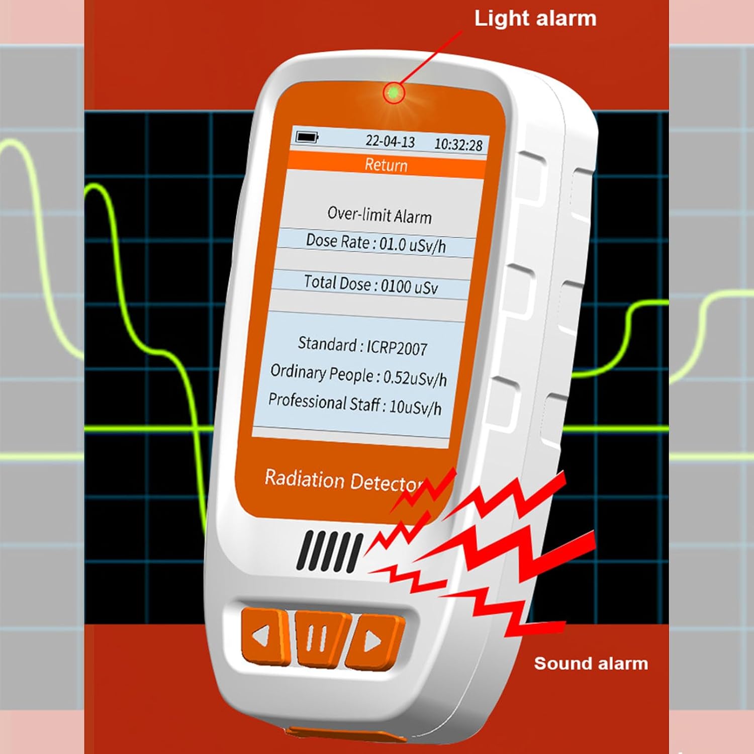 EMF Meter Rechargeable Electromagnetic Field Radiation Detector Handheld Digital LCD EMF Reader Measure, Tester for Home Inspections, Outdoor and Ghost Hunting
