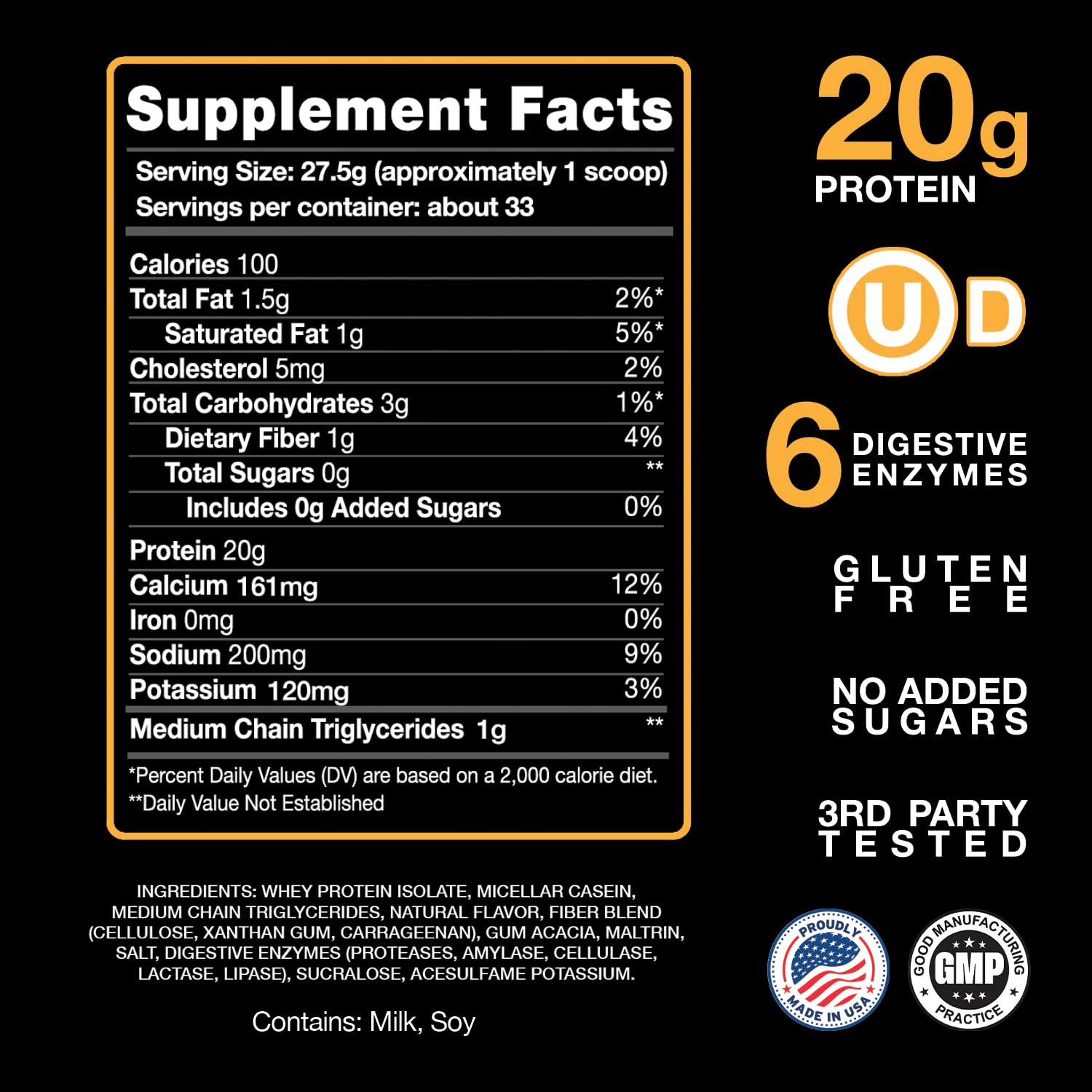 Devotion Nutrition Angel Food Cake Protein Powder for Shakes, Baking, Pancakes, Desserts – 20g Whey Isolate & Casein Protein Blend – No Added Sugar, Low Carb, Gluten-Free, Keto-Friendly with MCT – 2lb — Amazon image 2