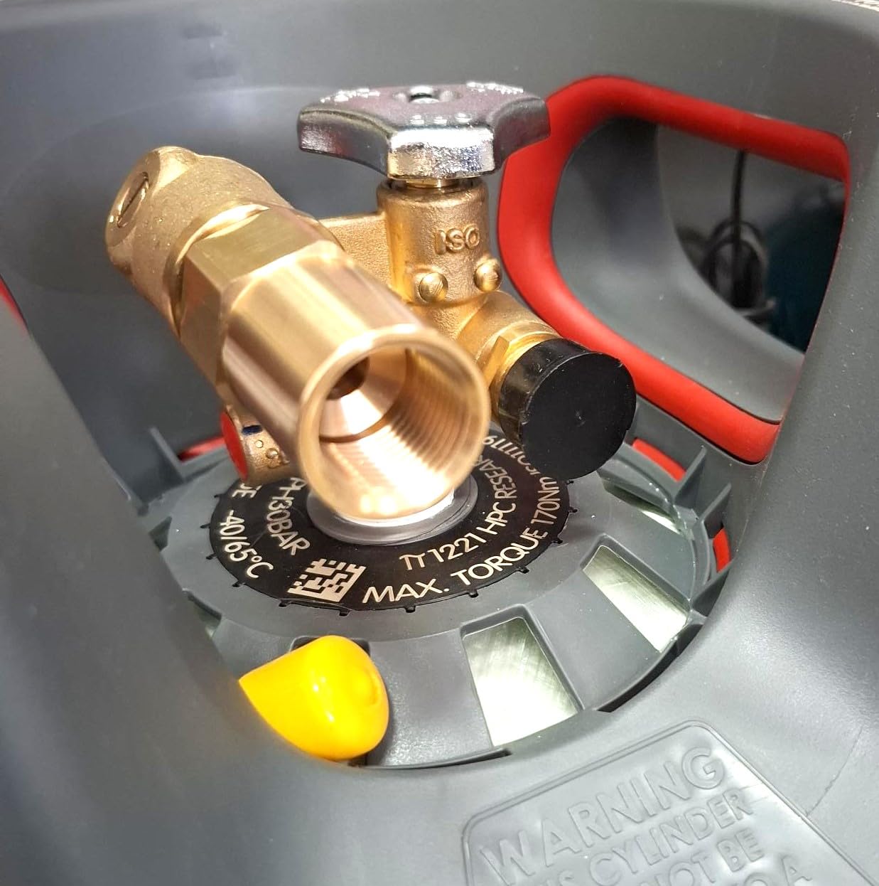 Adaptateur de réservoir LPG DISH 3/4" 21,8 mm filetage à droite pour bouteilles GasBank double valve