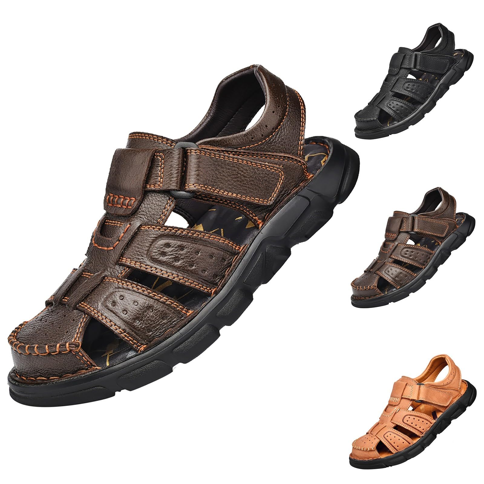 Sandali estivi da uomo, sandali da trekking da uomo, impermeabili, ortopedici, larghi H, sandali comodi e morbidi, sandali casual da spiaggia, 39-48