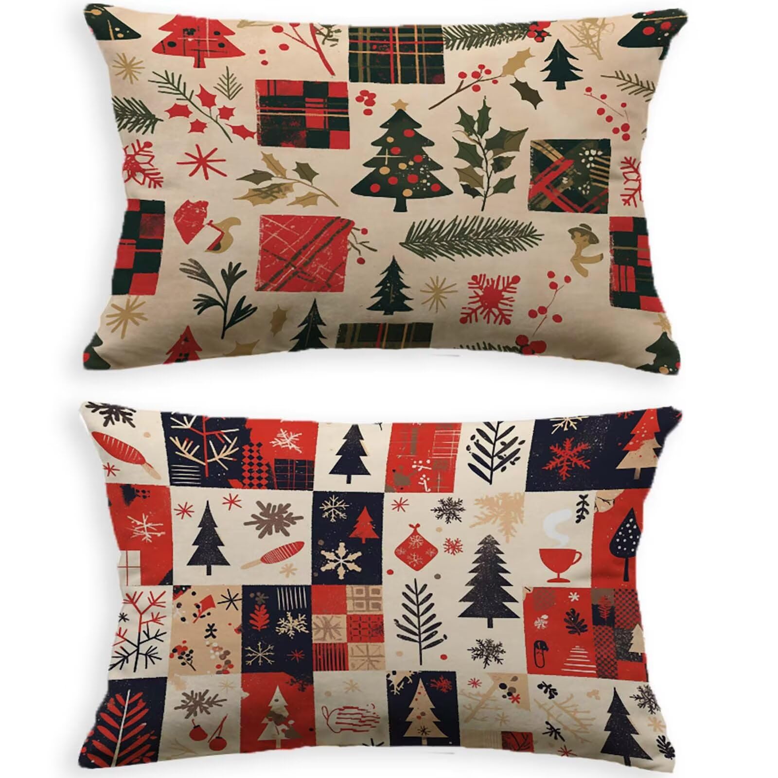 Housse de coussin 60x80cm lot de 2 en velours pour canapé