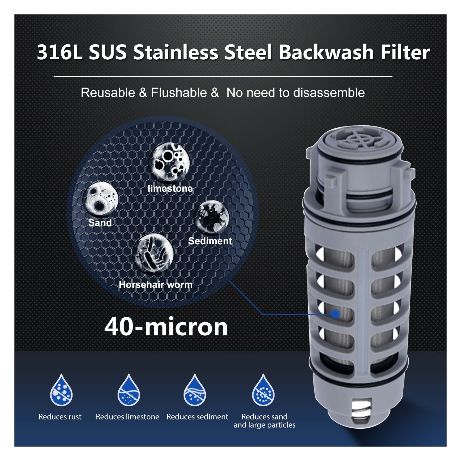 PRE-4 Prefiltro de retrolavado for toda la casa Filtro de agua de sedimentos giratorio Purificador de prefiltro central 4.5T / h + Indicador de agua Sistema de filtro de agua