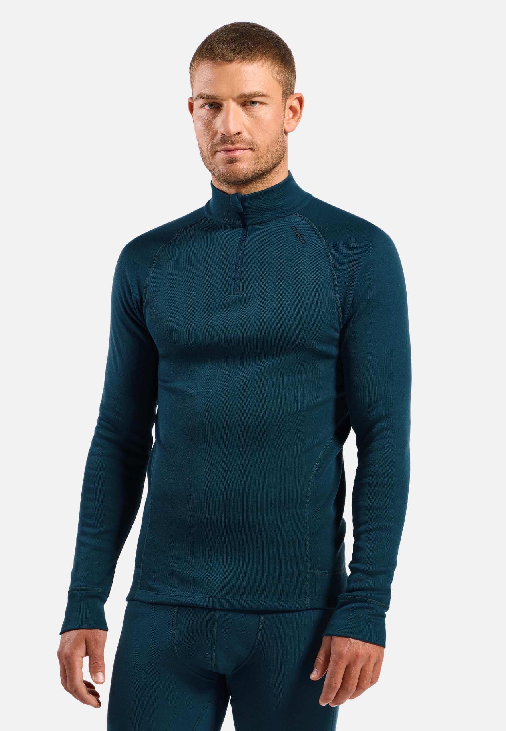 Odlo Active X-Warm sous-vêtements Thermiques à Manches Longues pour Homme avec 1/2 Fermeture éclair I sous-vêtements de Ski Chauds