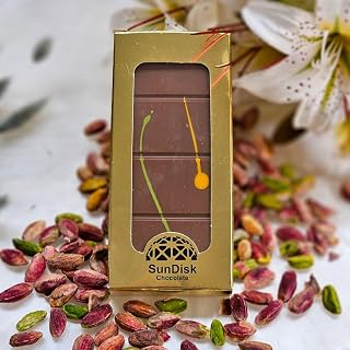 SunDisk Chocolate, Dubai Pistachio Kunafa Belgium Chocolate Bar 3.5 oz (100 g)