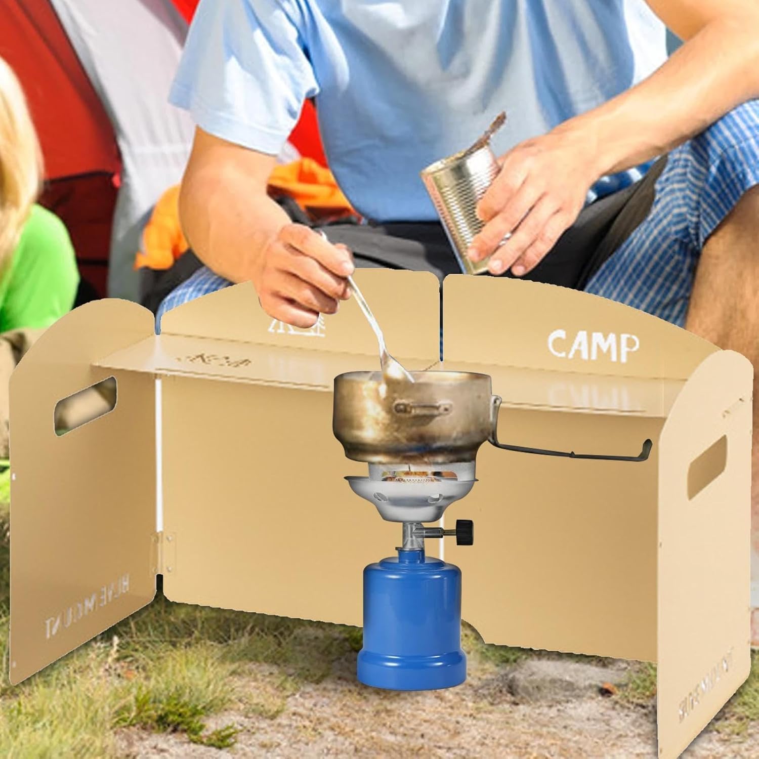 Camping Stove Screen – Folding Panels, Protector for Camping Stove | for BBQ Stove Picnic Hiking Camping