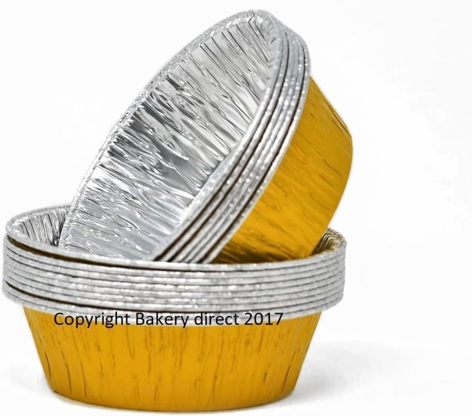Bakery Direct 130 Round Gold Pie foils/Dishes