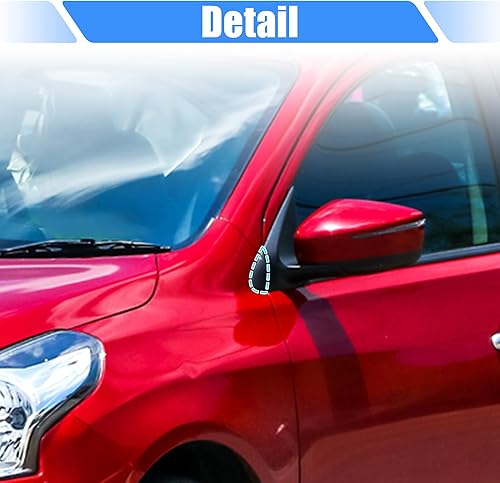 Miniatura 7 de X AUTOHAUX 1 par de espejo delantero izquierdo y derecho esquina triángulo Fender cubierta retrovisor triángulo panel para Nissan Versa 1.6L en