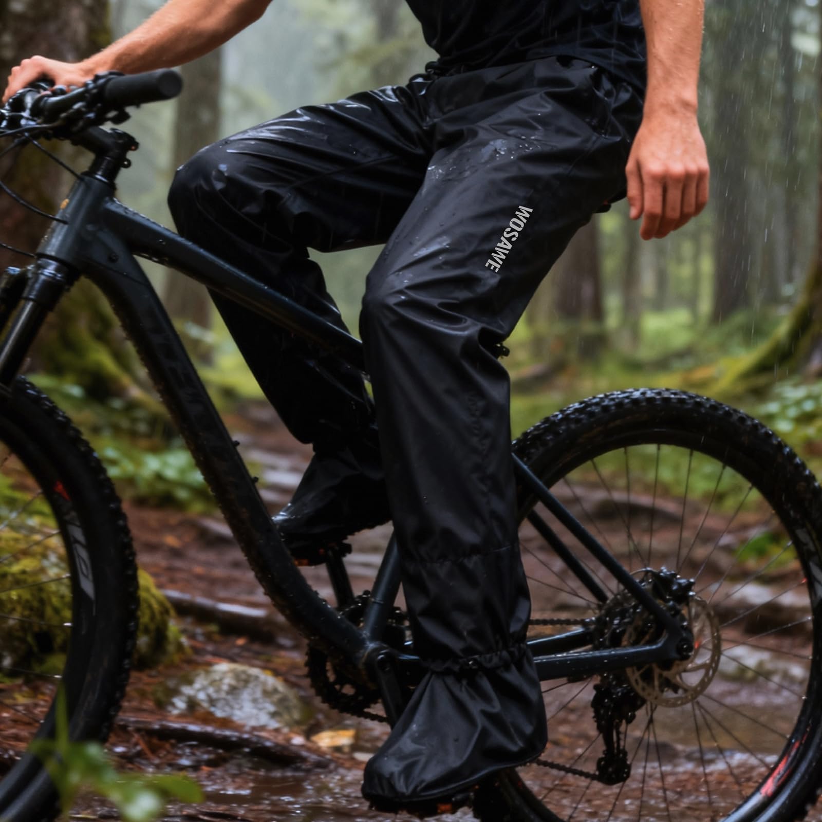 WOSAWE Pantalons Imperméables Unisexe Léger et Respirant Pantalon de Pluie pour Cyclisme, Golf, Randonnée, Pêche, Camping