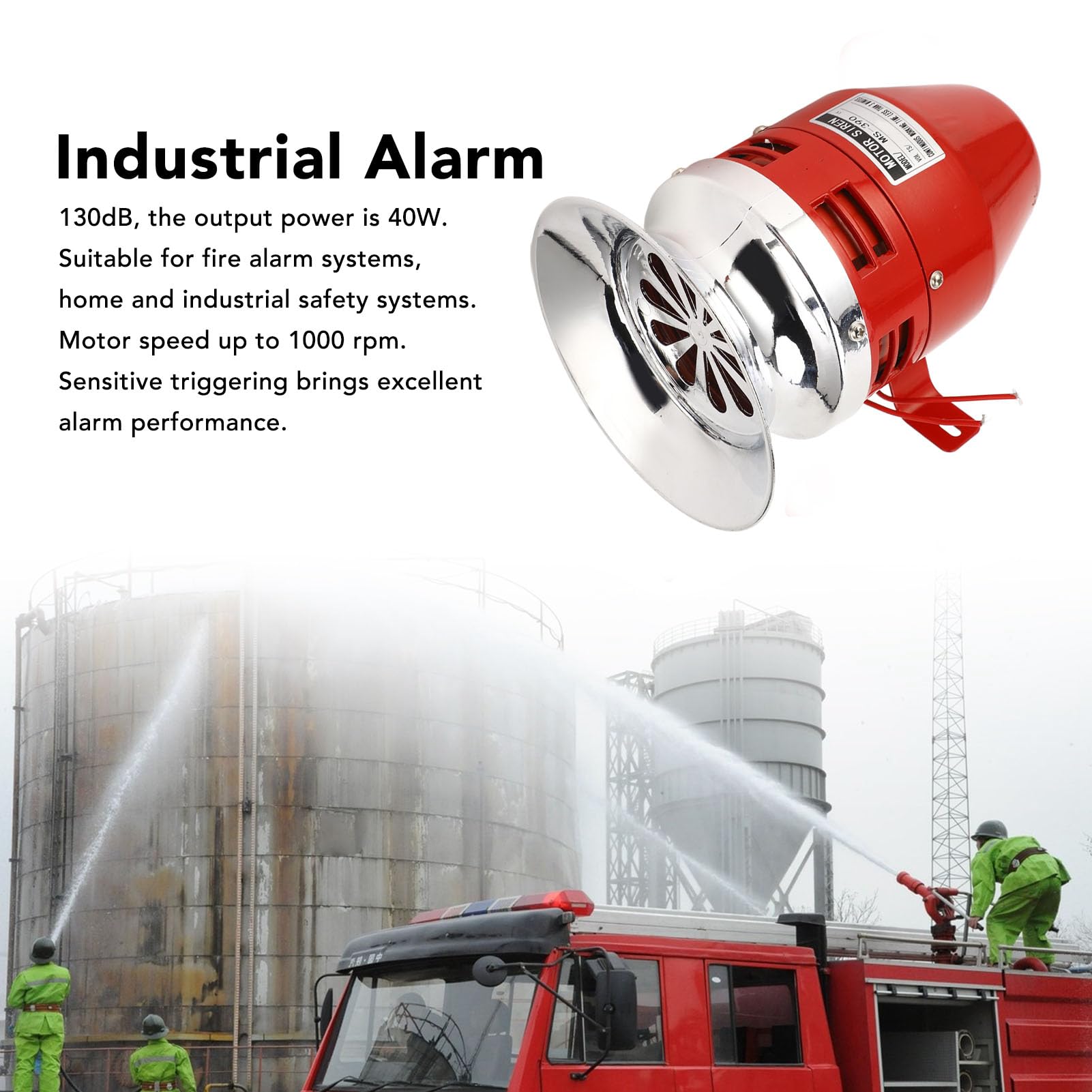 12V Alarmsirene 15W 118dB Alarm Horn Sirene für Alarmanlage in