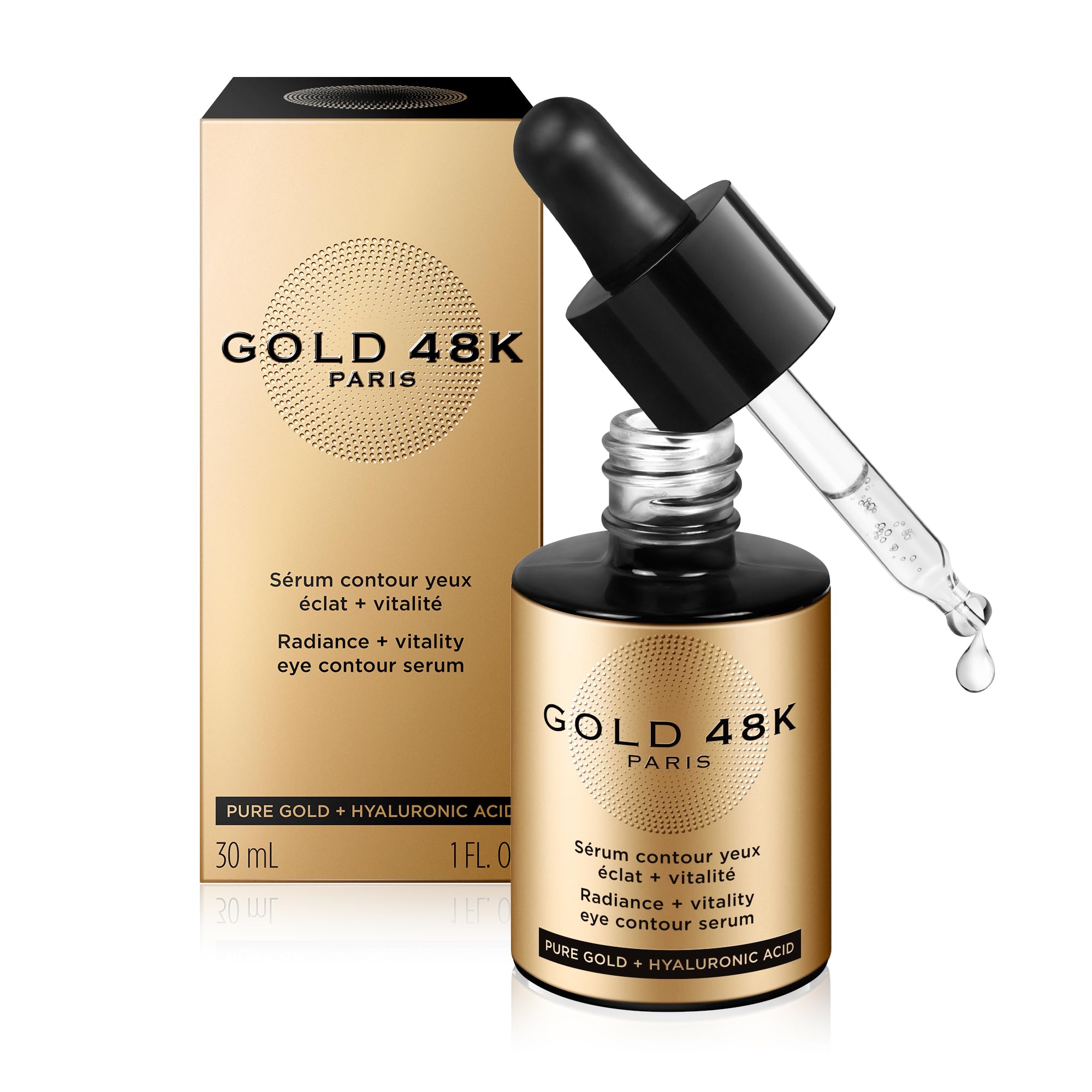 GOLD 48K - Suero contorno de ojos resplandor + vitalidad - Oro Puro + Ácido Hialurónico - 30 mL