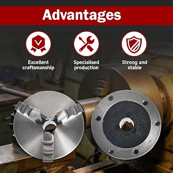 3 Jaw Lathe Chuck Manual Chuck 3 K11-80 Self-centering Lathe Drilling Part 80mm Total 2 Set of Jaws