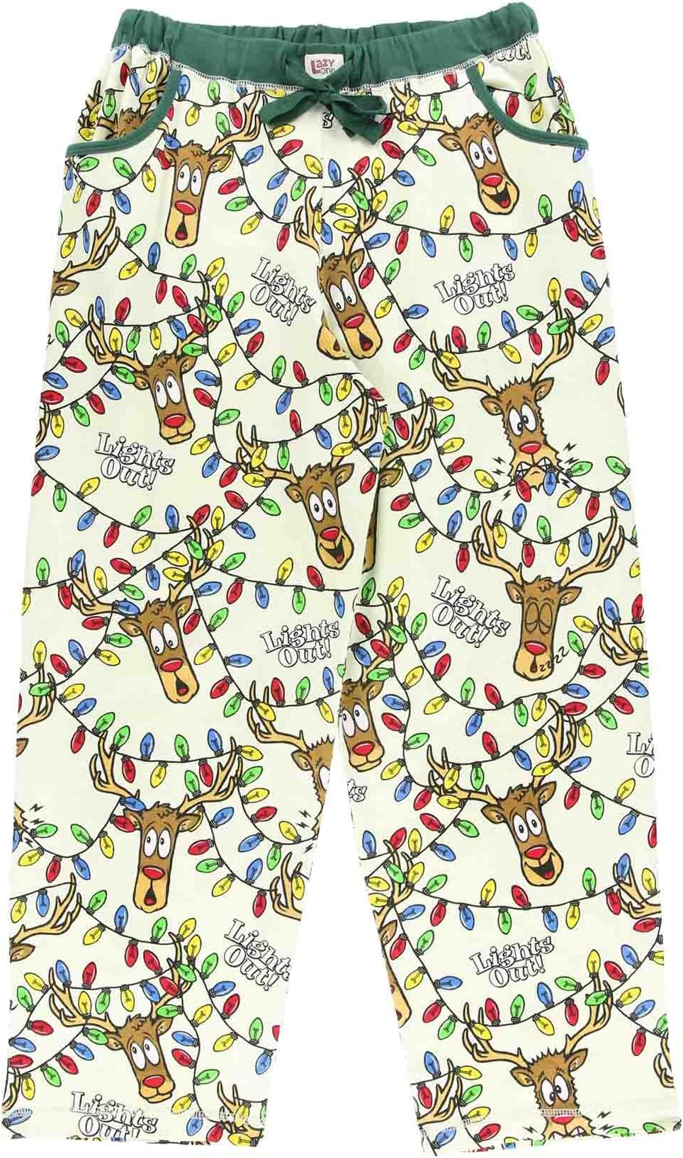 Pajamas for Women, Cute Moose Pajama Pants and Top Separates