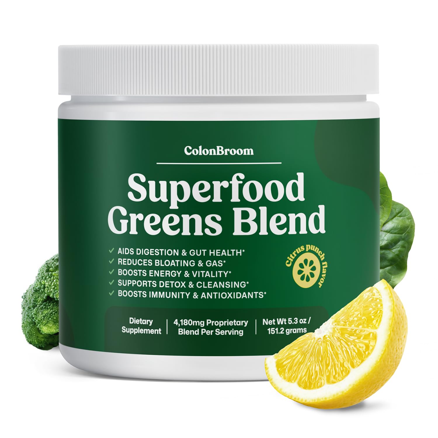 スーパージェクション★グリーンボクシン300ミリ　業務用 Amazon.com: ColonBroom Superfood Greens Powder Supplement | Super