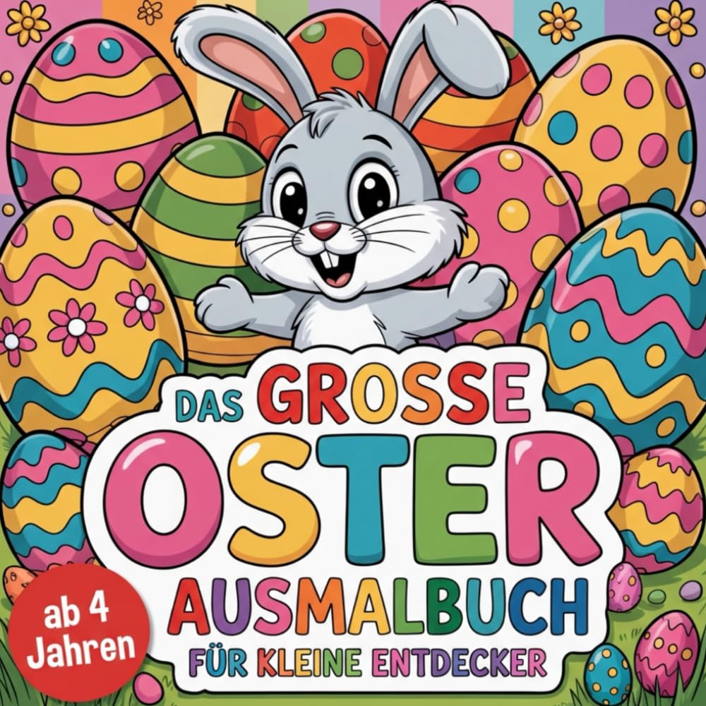 Das große Oster Ausmalbuch - für kleine Entdecker ab 4 Jahren - mit 50 fröhlichen Ausmalbildern - perfekt für das Osterfest zum Verstecken und Verschenken - für Mädchen und Jungen